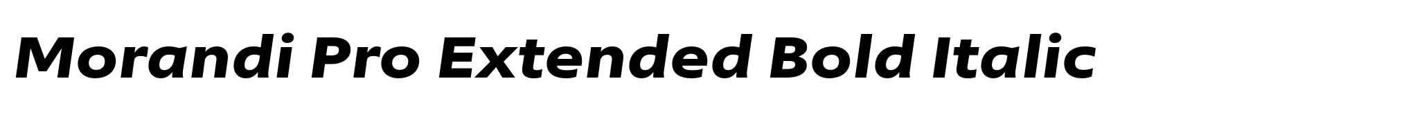Morandi Pro Extended Bold Italic image